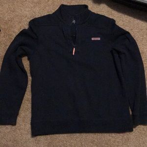 Vineyard Vines 1/4 zip navy shep shirt